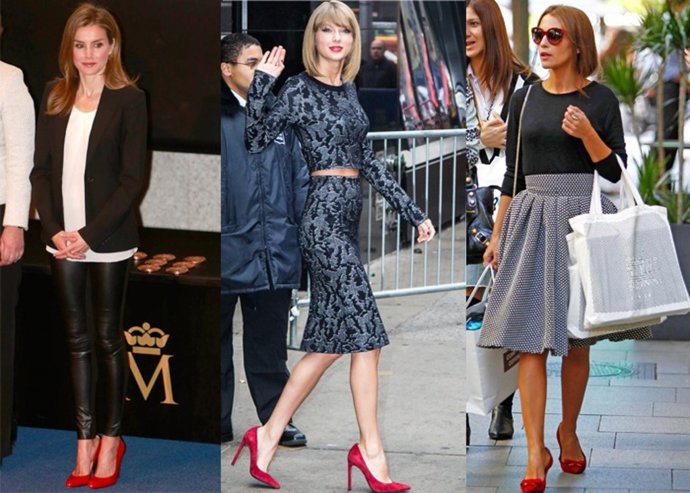 Zapatos rojos letizia paula echavarría taylor swift 