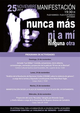 Cartel contra la violencia de género