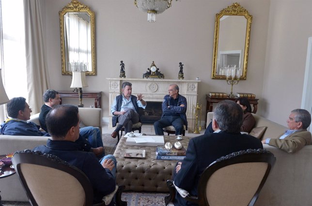Reunión del equipo de paz del Gobierno con el presidente, Juan Manuel Santos