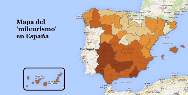 Número de 'mileuristas' en España