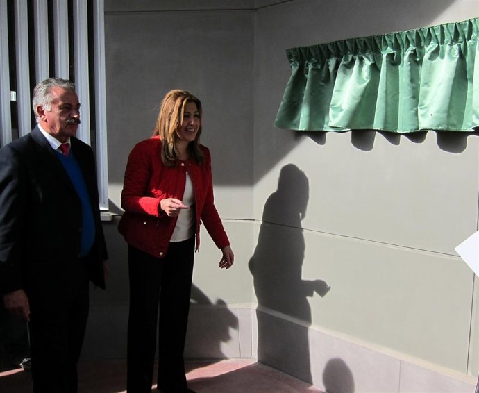 La presidenta de la Junta, Susana Díaz, junto al alcalde de Castellar.