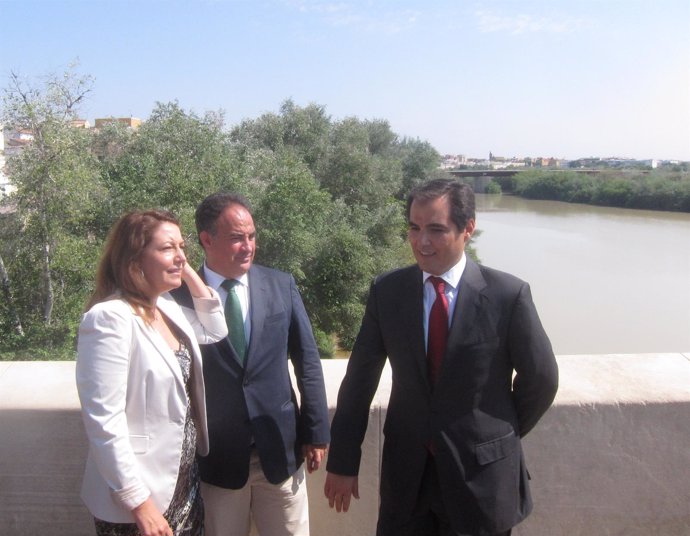 Visita de Crespo, Romero y Nieto al río Guadalquivir