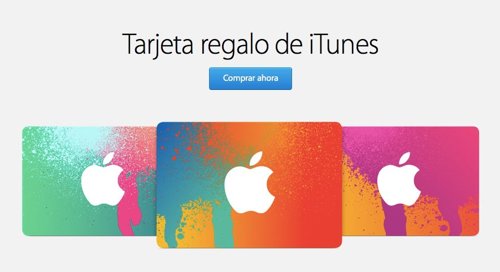 Tarjetas regalo iTunes