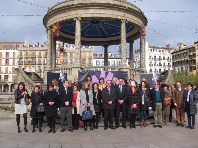 Concentración en Pamplona contra la violencia de género