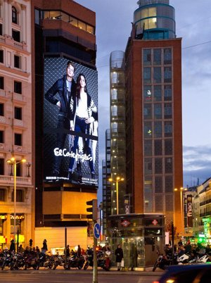 Pantalla led de El Corte Inglés 