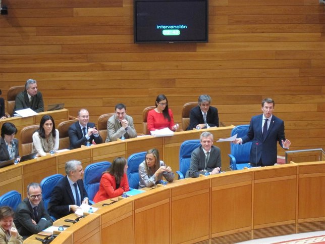 Sesión de control en el Parlamento de Galicia.