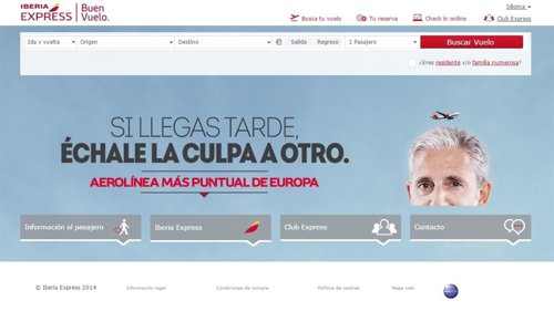 Web de Iberia Express