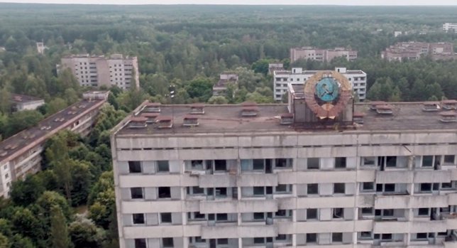 Pripyat a vista de Drone