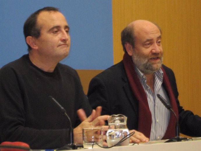 Los concejales de IU, Raúl Ariza y José Manuel Alonso