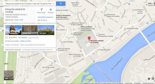 La Mezquita de Córdoba recupera su nombre en Google Maps