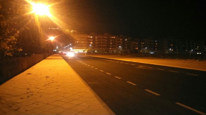 Calle de acceso al colegio Veracruz de Jaén