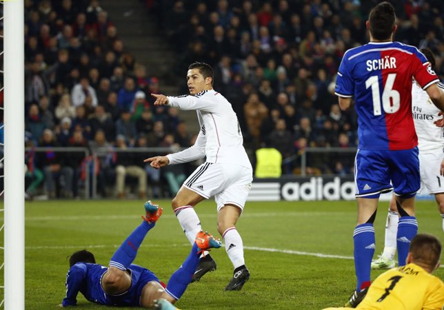 Cristiano Ronaldo celebra un gol en Basilea