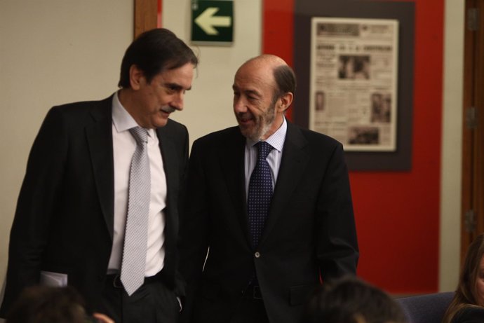 Valeriano Gómez y  Alfredo Pérez Rubalcaba