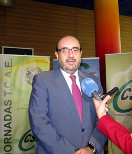 Miguel Borra, presidente nacional de CSI-F, en Valladolid.