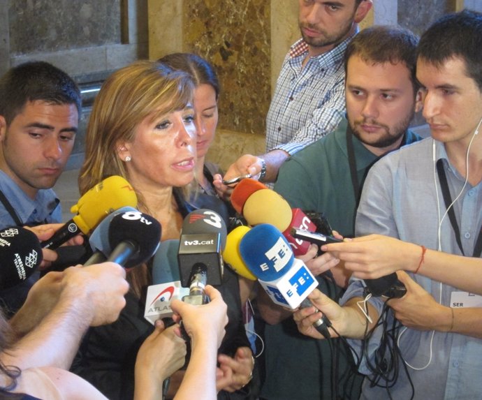 Alicia Sánchez Camacho, en declaracions en el Parlament