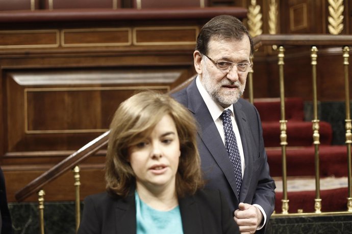 Mariano Rajoy y Soraya Santamaría
