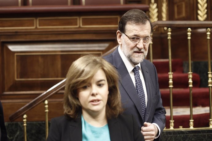 Mariano Rajoy y Soraya Santamaría