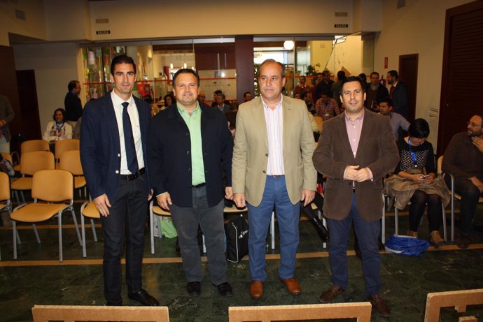 Palomares, Perea, López y Expósito en la inauguración del encuentro