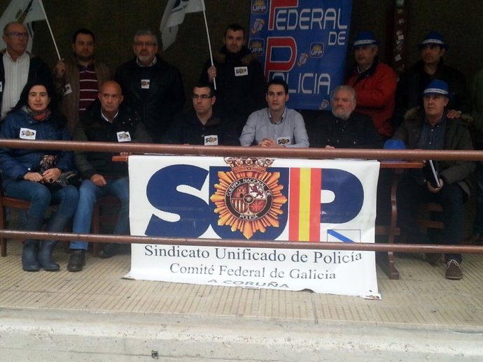Concentración en A Coruña del Sindicato de Policía