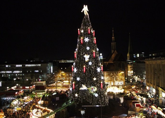 Dortmund y su espectacular árbol de Navidad... ¿El más grande del mundo?