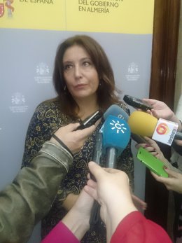 Crespo, en declaraciones a los medios de comunicación en Almería