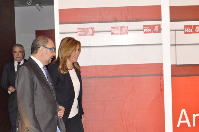 Javier Lambán y Susana Díaz.