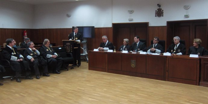 Acto de la toma de posesión del presidente de la Audiencia, Francisco Sánchez