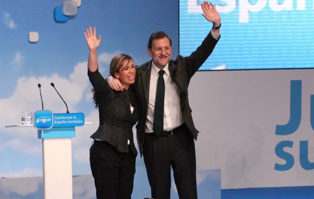 Alícia Sánchez Camacho y Mariano Rajoy (PP) (Archivo)