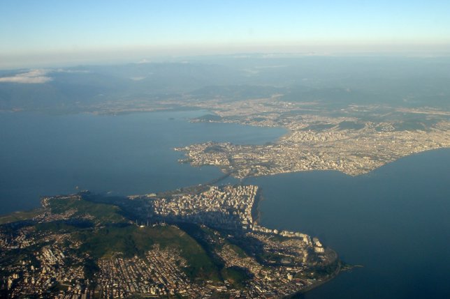 Vista aérea de florianópolis 