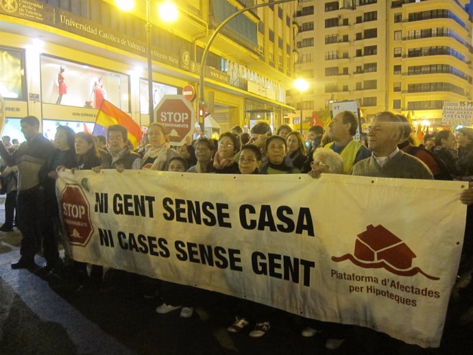 Manifestación de las Marchas de la Dignidad en Valencia