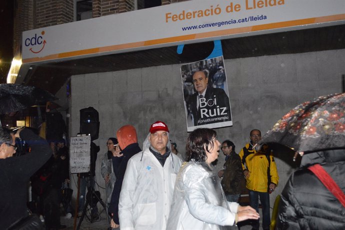 Manifestación contra el consorcio sanitario de Lleida