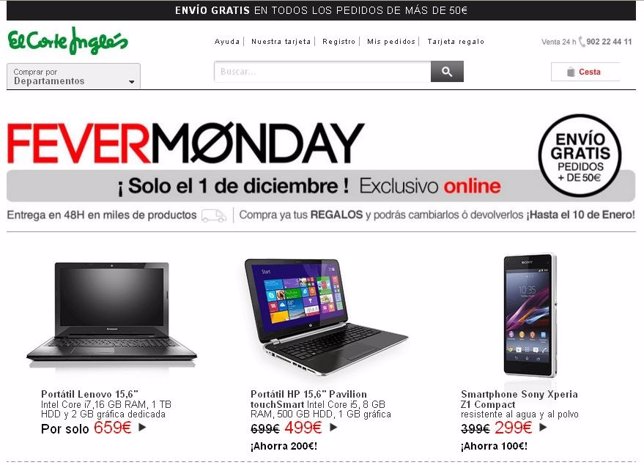 El Corte Inglés Cyber Monday 