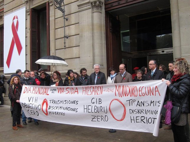 Concentración con motivo del Día Mundial contra el Sida.