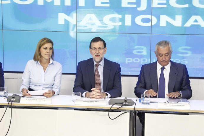 Cospedal, Arenas y Rajoy en el Comité Ejecutivo Nacional del PP
