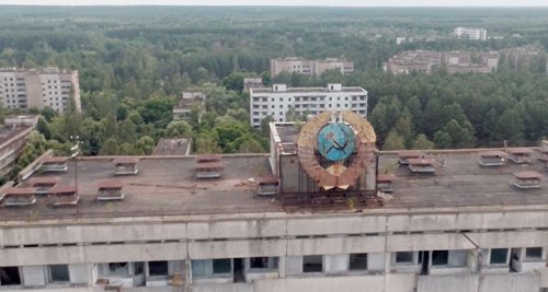 Chernobyl a vista de drone