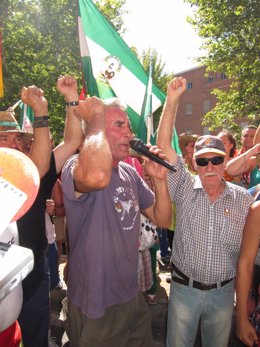 Cañamero En La Marcha Obrera Del SAT