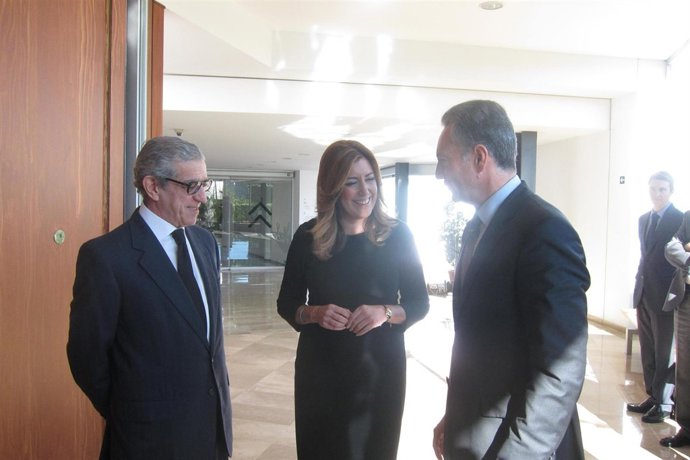 Susana Díaz a su llegada al Foro Joly