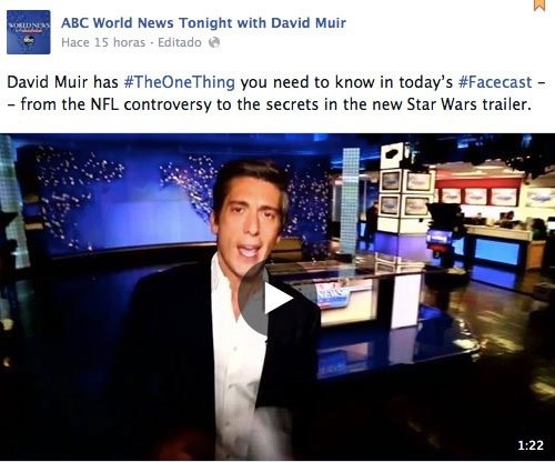 Facebook y ABC crean píldoras informativas de un minuto