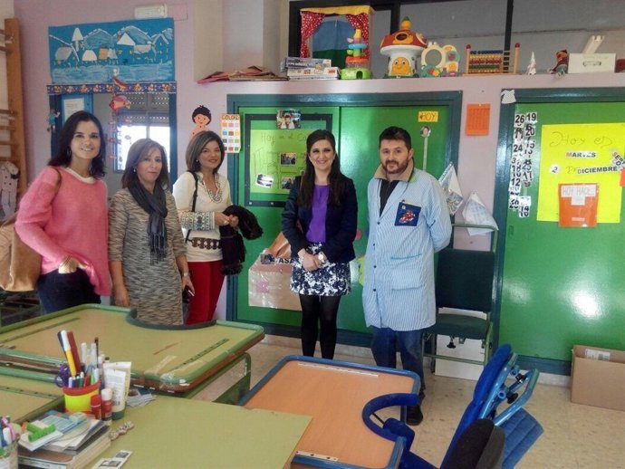 Visita de Yolanda Caballero al centro de educación especial de Úbeda