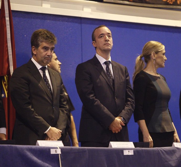 Ignacio Cosidó, Francisco Martínez y Cristina Cifuentes