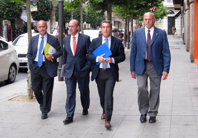 De Izquierda A Derecha, García Nieto, Iglesias, Antolín Sanz Y Agustín González