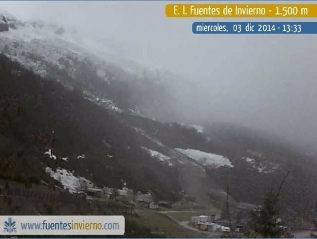 Estación de esquí de Fuentes de Invierno, casi sin nieve