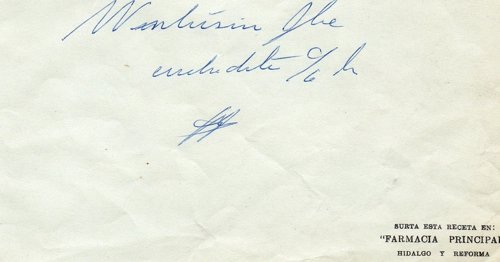 Receta antigua médico farmacia