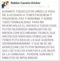 "Que ni se aparezcan los 'normalistas' que los vuelvo a matar"