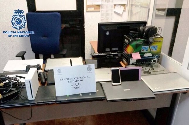 Material informático robado en Melilla