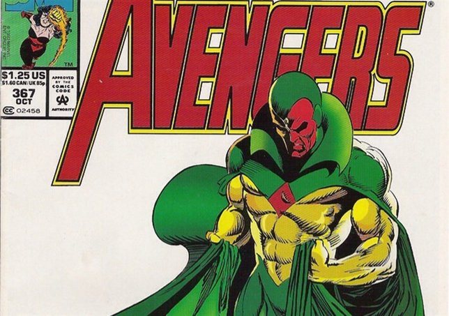 Visión en un comic de Los Vengadores
