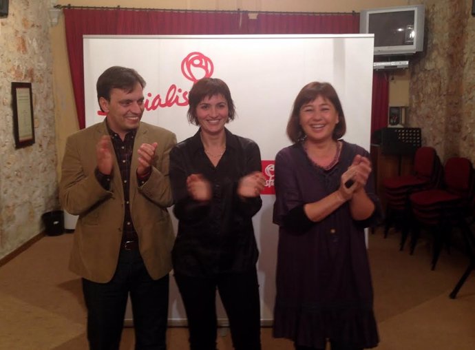 Francesc Miralles, Marga Portells y Francina Armengol, del PSIB-PSOE