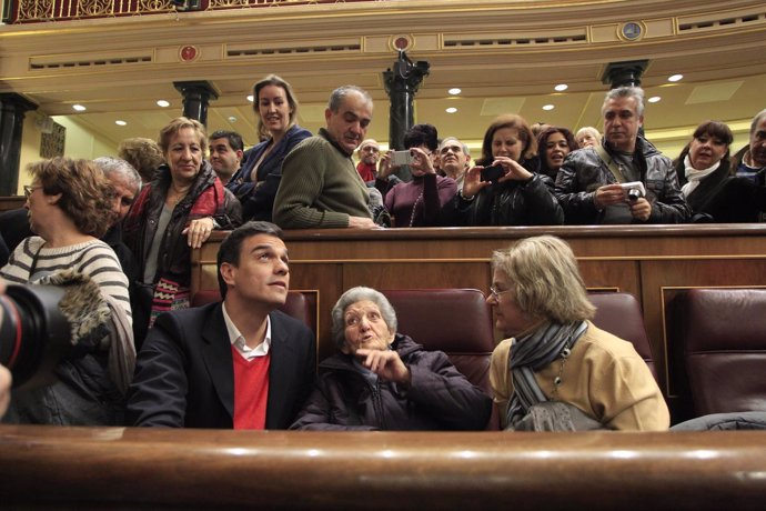 Pedro Sánchez en la jornada de puertas abierta del Congreso