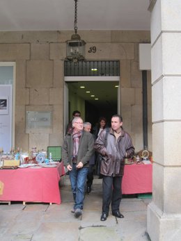 El representante de CC.OO. En Abanca, Luis Mariño, a la derecha