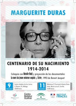 Cartel del homenaje a Marguerite Duras